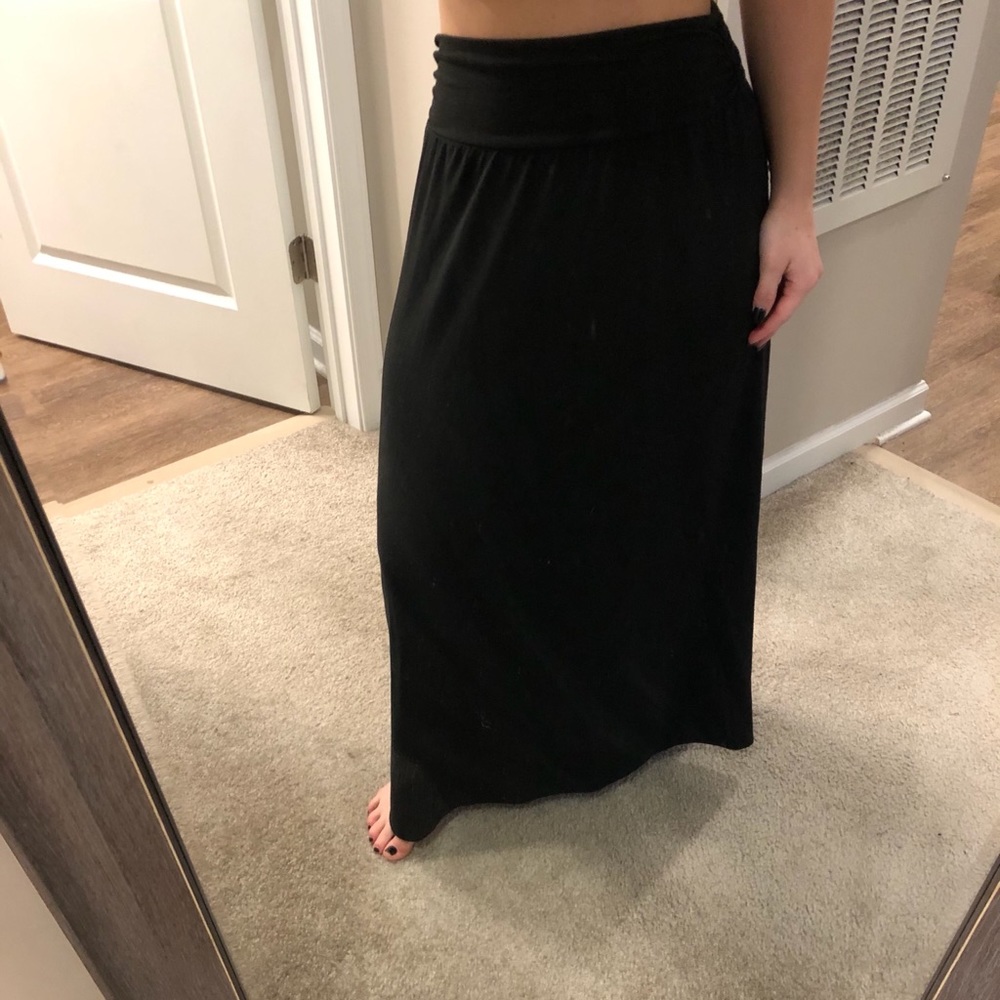 Black maxi skirt